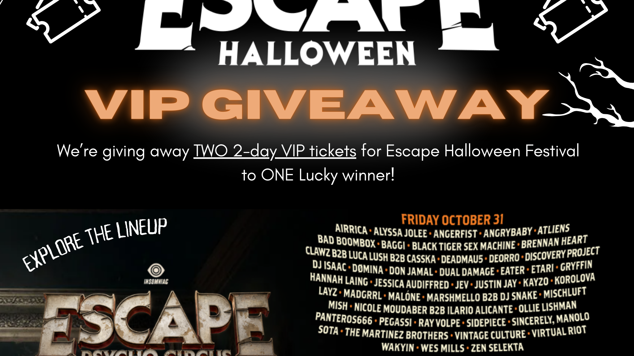 Win 2 VIP Tickets to Escape Halloween!