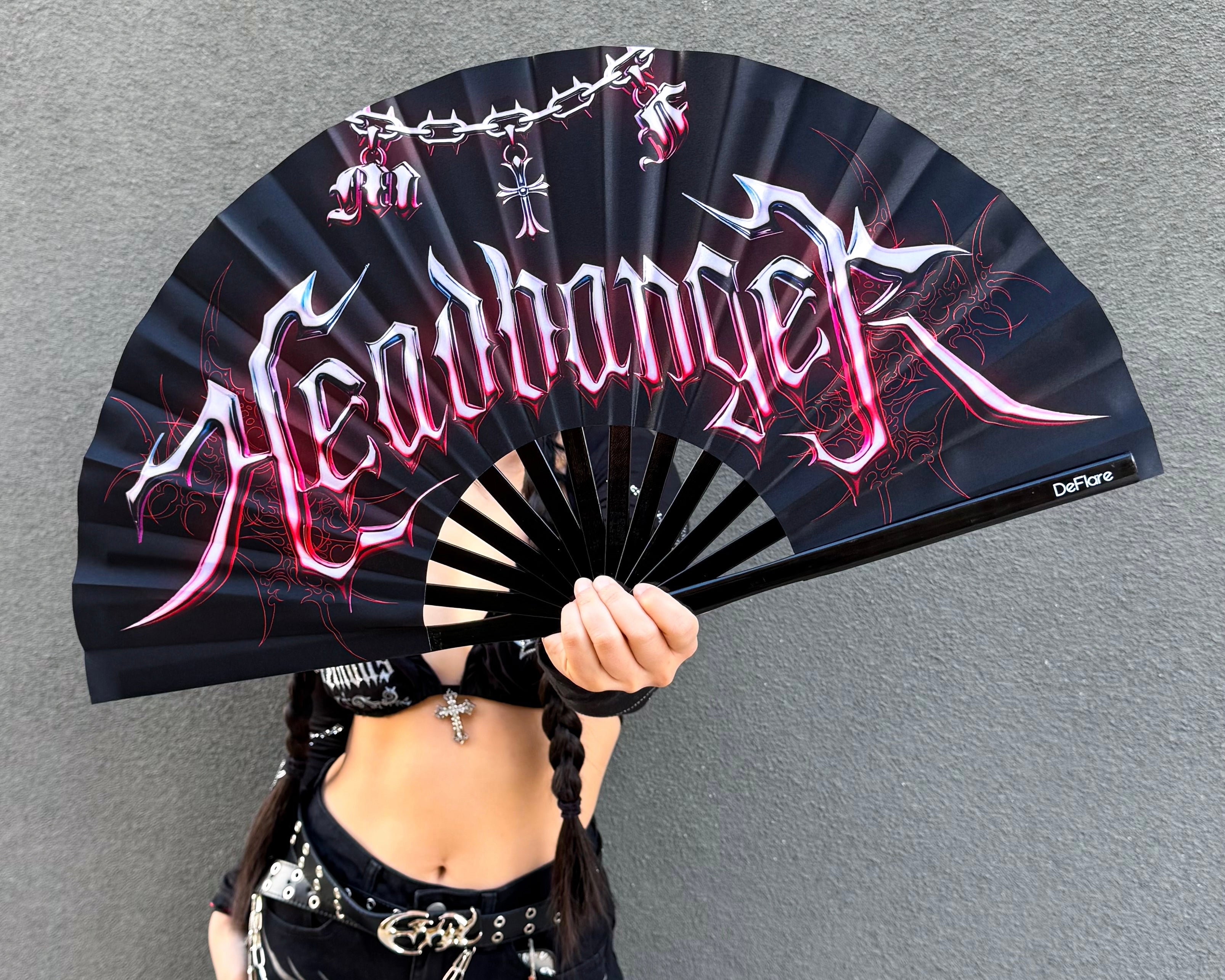 Headbanger Rave Fan with Model
