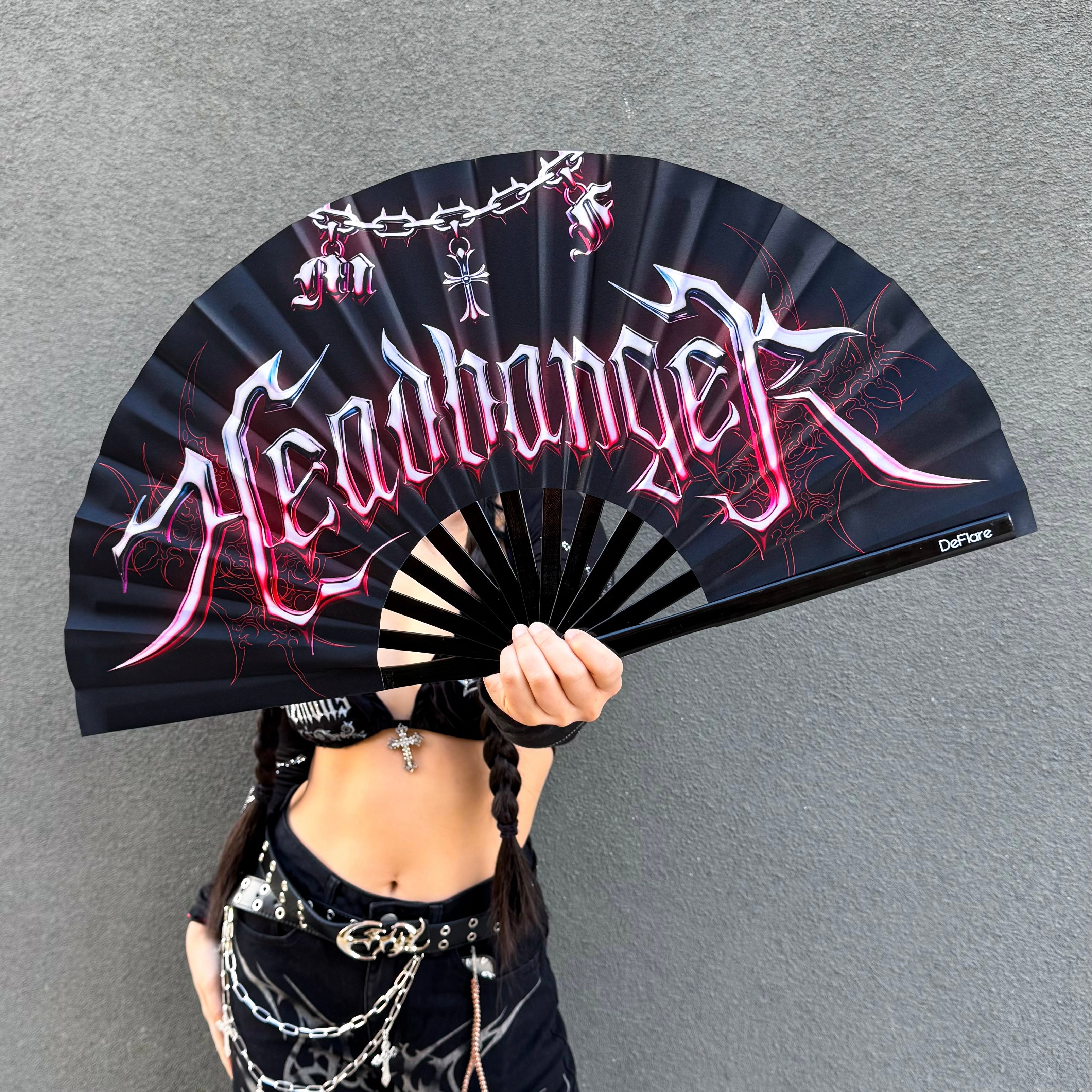 Headbanger Rave Fan with Model