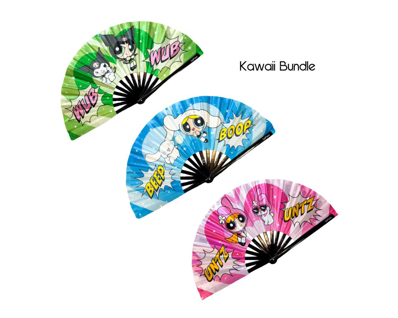 Kawaii Trio Bundle Fan Set