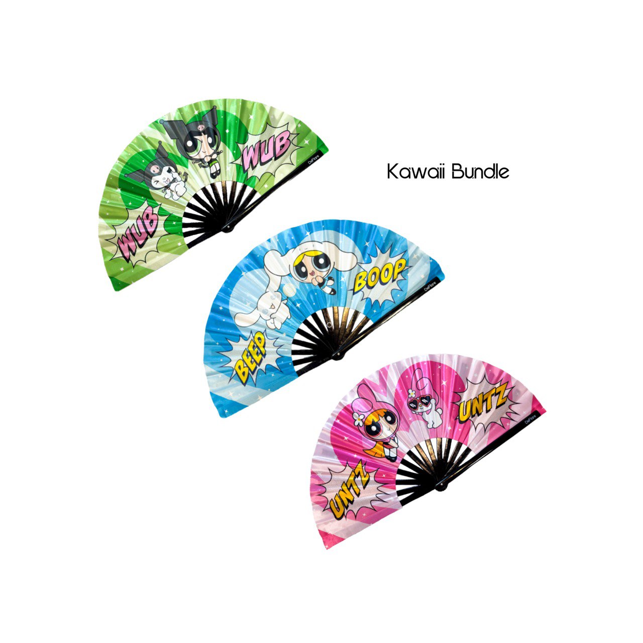 Kawaii Trio Bundle Fan Set