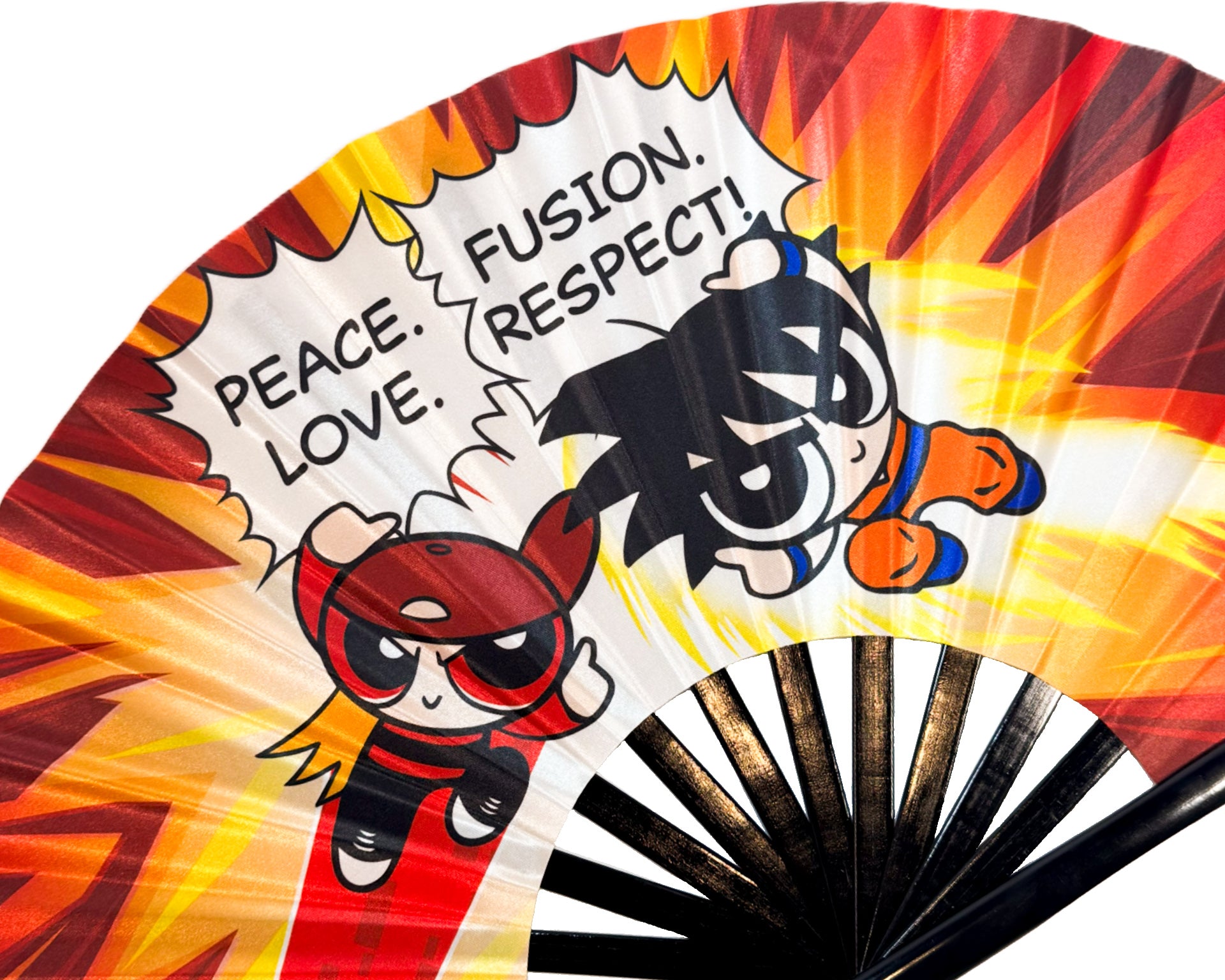 PLUR Fusion Anime Rave Fan Close Up