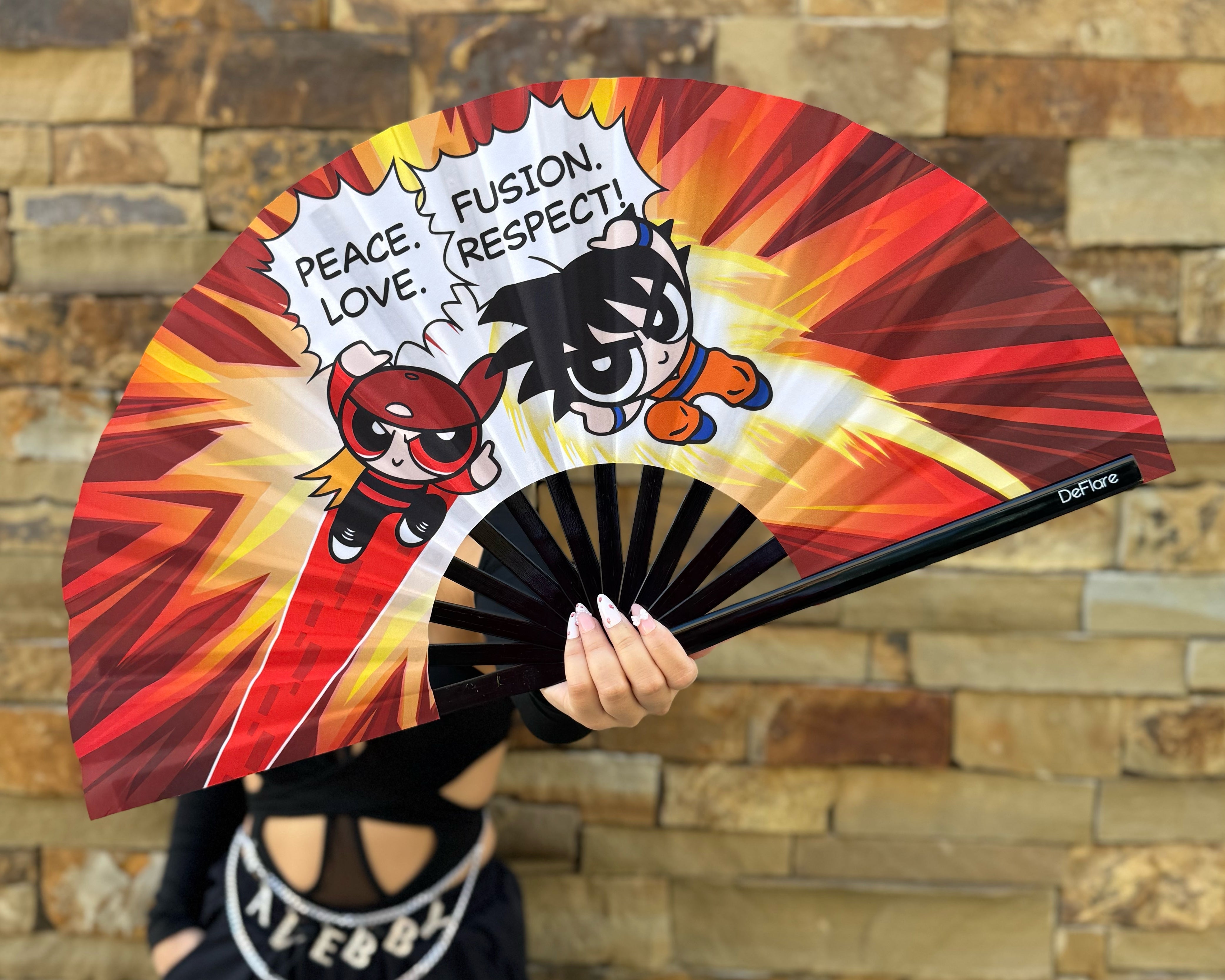 PLUR Fusion Anime Rave Fan with Model