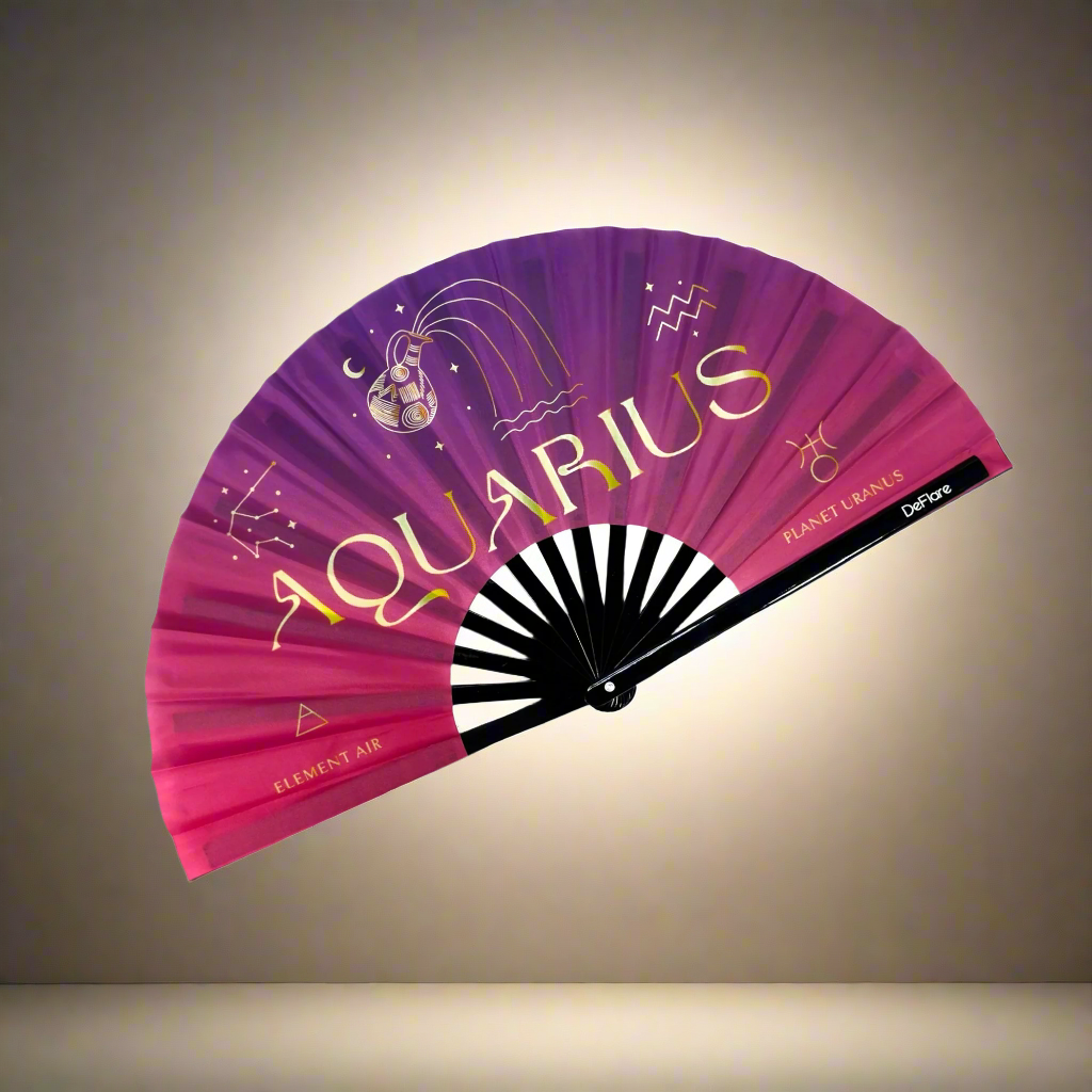 Celestial Zodiac Fan - Aquarius