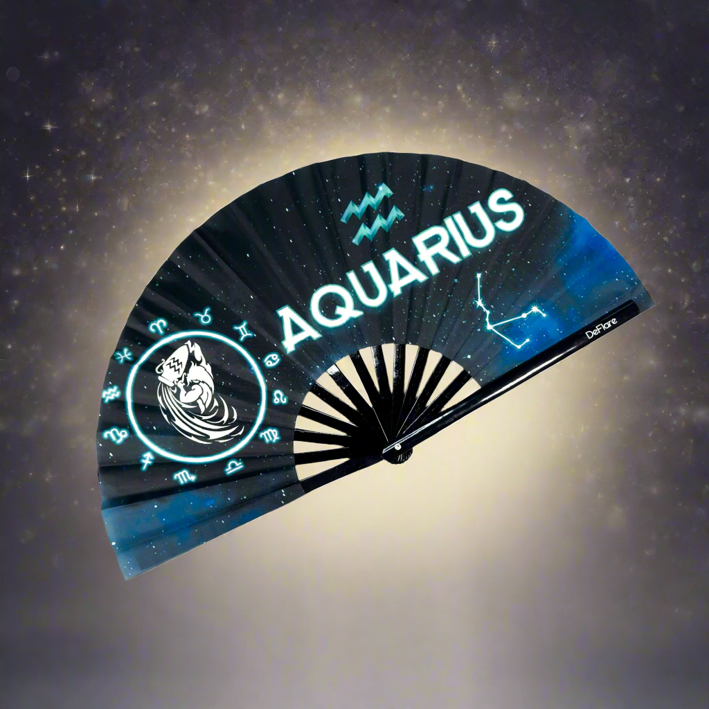 Cosmic Zodiac Fan - Aquarius