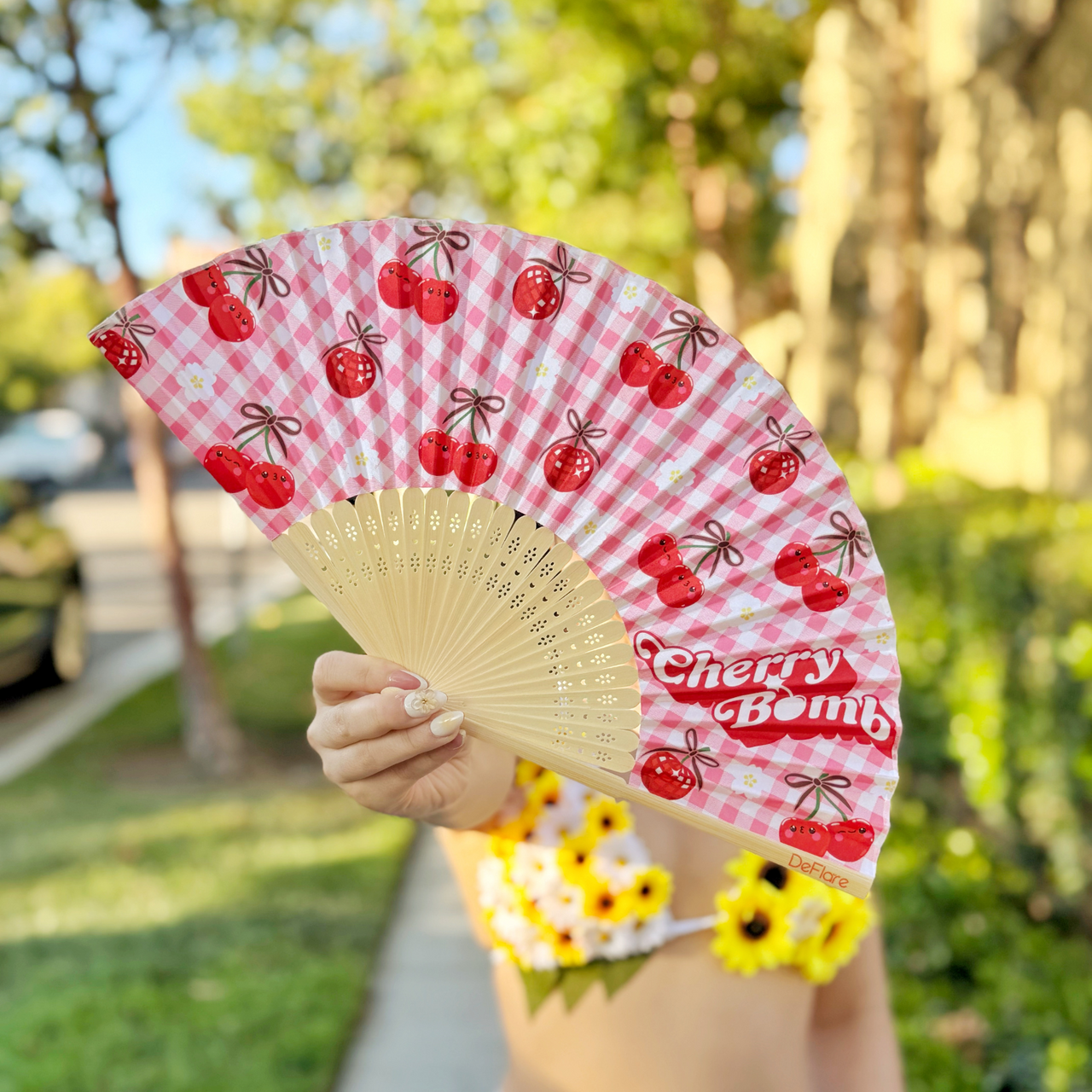 Cherry Bomb Mini Rave Fan